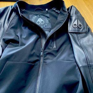 Black Moose Knuckles bomber jacket